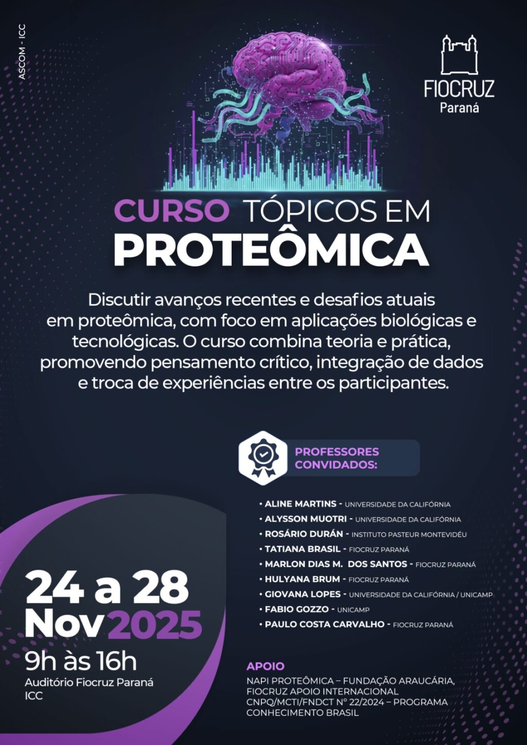 Fiocruz Paraná e NAPI Proteômica promovem curso…